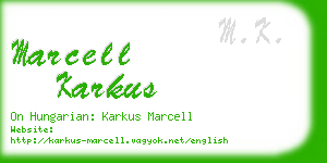 marcell karkus business card